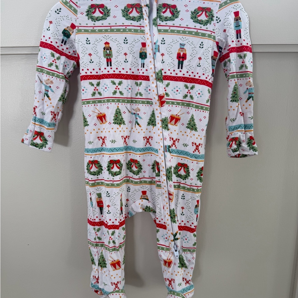 Angel Dear Nutcracker Fair Isle Bamboo 2 Way Zipper Footie